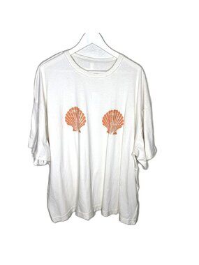 NWT Free People We The Free Cream-Colored Shell T-Shirt, Oversized, Medium